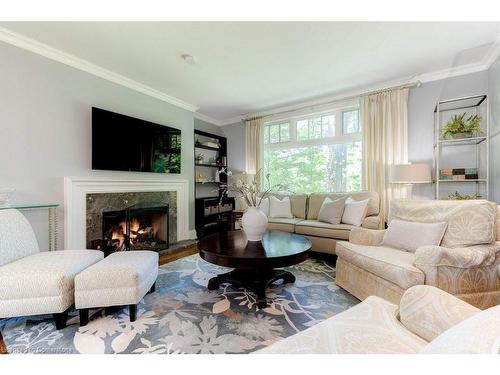 183 Mill Street, Hamilton, ON - Indoor Photo Showing Living Room With Fireplace