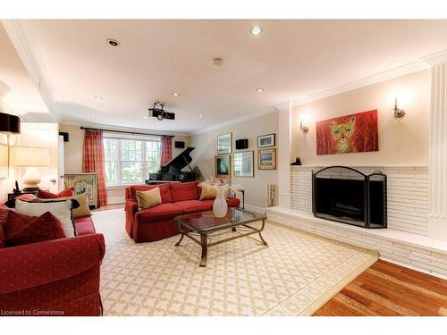 183 Mill Street, Hamilton, ON - Indoor Photo Showing Living Room With Fireplace