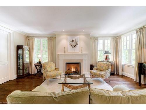 183 Mill Street, Hamilton, ON - Indoor Photo Showing Living Room With Fireplace