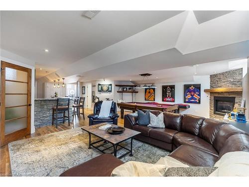 46 Sea Breeze Drive, Port Dover, ON - Indoor Photo Showing Living Room With Fireplace