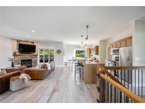 46 Sea Breeze Drive, Port Dover, ON - Indoor Photo Showing Living Room With Fireplace