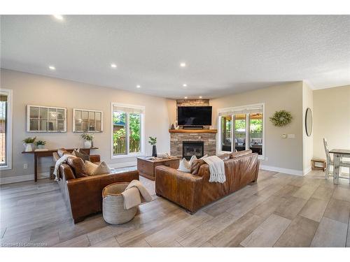 46 Sea Breeze Drive, Port Dover, ON - Indoor Photo Showing Living Room With Fireplace