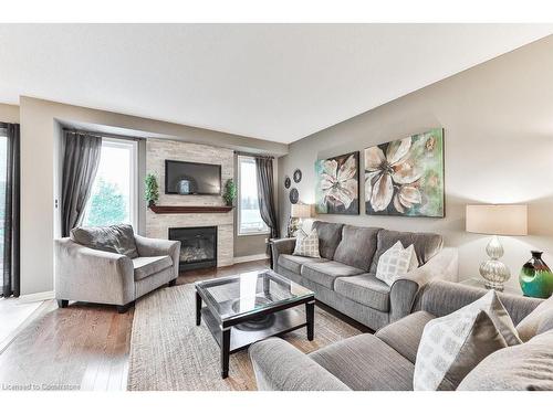 4154 Saunders Crescent, Burlington, ON - Indoor Photo Showing Living Room With Fireplace