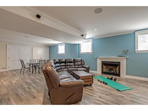 240 Pine Cove Road, Burlington, ON - Indoor Photo Showing Living Room With Fireplace