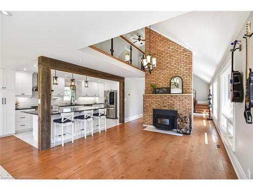 25 Hammond Road, Brant, ON - Indoor Photo Showing Living Room With Fireplace