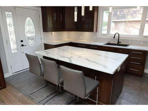 873 Upper Wellington Street E, Hamilton, ON - Indoor Photo Showing Kitchen With Double Sink