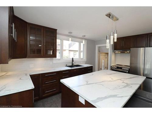 873 Upper Wellington Street E, Hamilton, ON - Indoor Photo Showing Kitchen With Stainless Steel Kitchen With Double Sink