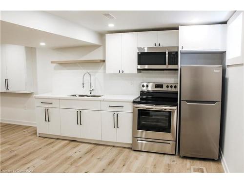 184 Burris Street, Hamilton, ON - Indoor Photo Showing Kitchen With Double Sink