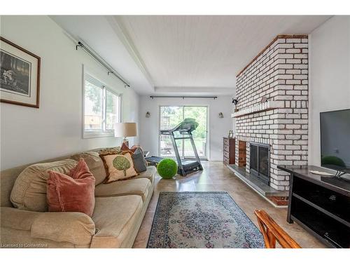 60 Inverness Avenue W, Hamilton, ON - Indoor Photo Showing Living Room With Fireplace