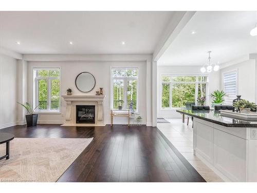 912 Forest Creek Court, Kitchener, ON - Indoor Photo Showing Living Room With Fireplace