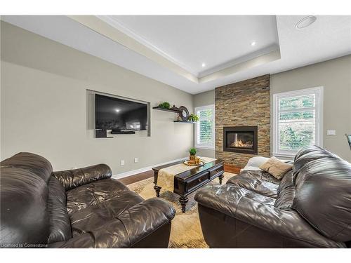 165 Woodway Trail, Simcoe, ON - Indoor Photo Showing Living Room With Fireplace