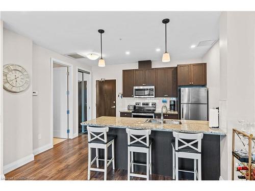 310-118 King Street E, Hamilton, ON - Indoor Photo Showing Kitchen With Double Sink With Upgraded Kitchen