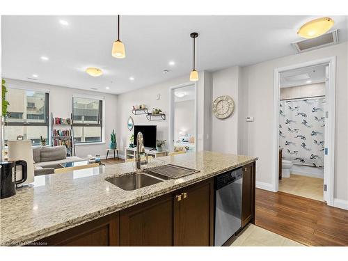 310-118 King Street E, Hamilton, ON - Indoor Photo Showing Kitchen With Double Sink