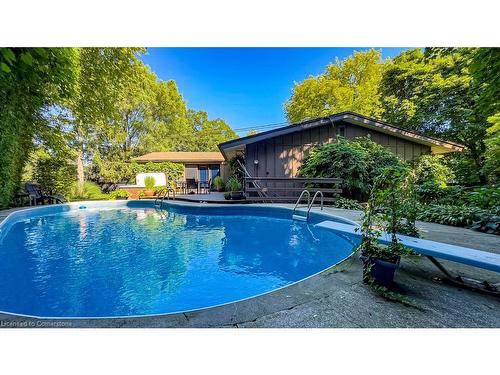 858 Montgomery Drive, Ancaster, ON - Outdoor With In Ground Pool With Backyard