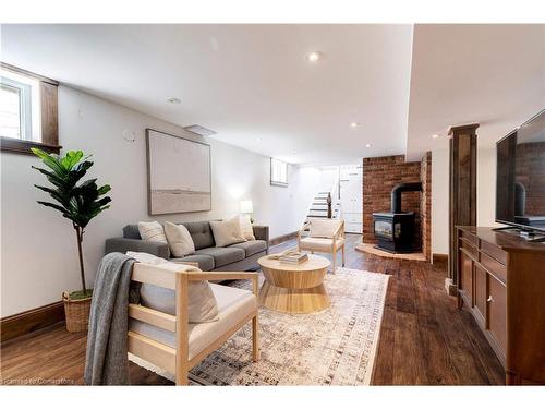 360 Lake Street, Grimsby, ON - Indoor Photo Showing Living Room With Fireplace