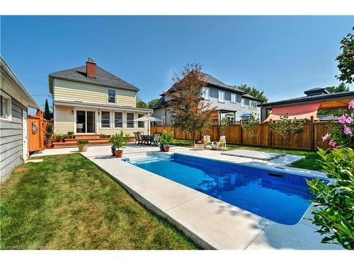 360 Lake Street, Grimsby, ON - Outdoor With In Ground Pool With Deck Patio Veranda With Backyard