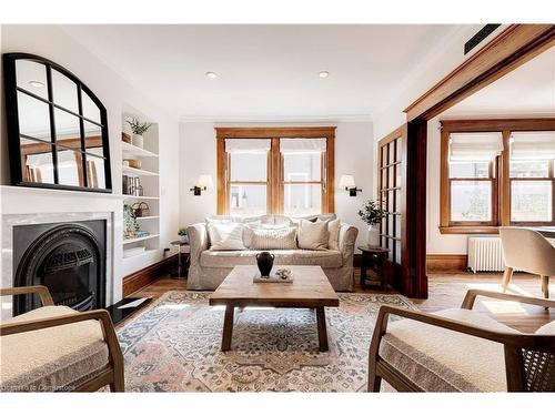 360 Lake Street, Grimsby, ON - Indoor Photo Showing Living Room With Fireplace