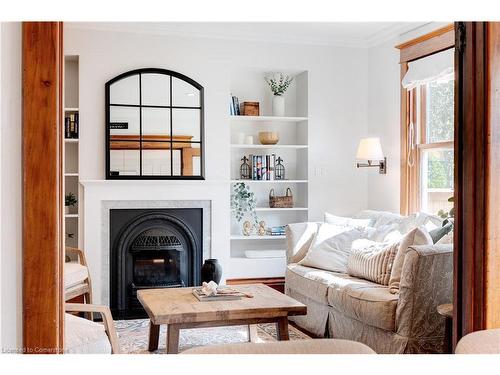 360 Lake Street, Grimsby, ON - Indoor Photo Showing Living Room With Fireplace