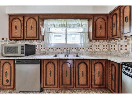 56 Church Street, Stoney Creek, ON - Indoor Photo Showing Kitchen With Double Sink