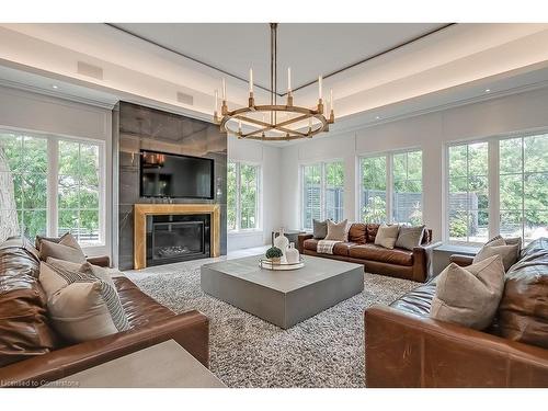 2613 Homestead Drive, Burlington, ON - Indoor Photo Showing Living Room With Fireplace