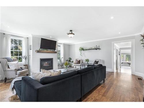 4058 Fly Road, Lincoln, ON - Indoor Photo Showing Living Room With Fireplace