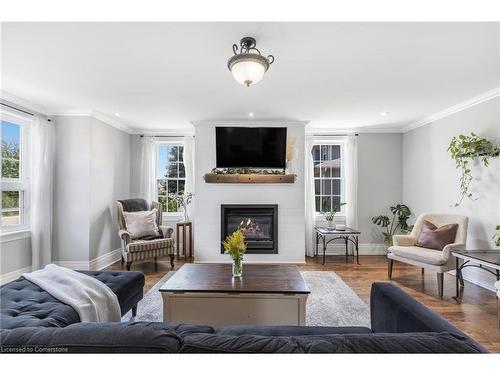 4058 Fly Road, Lincoln, ON - Indoor Photo Showing Living Room With Fireplace