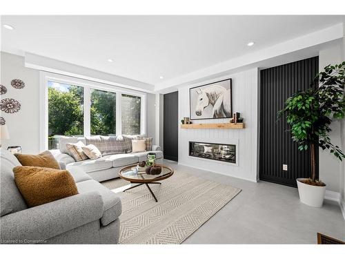 114 Colver Street W, Smithville, ON - Indoor Photo Showing Living Room With Fireplace