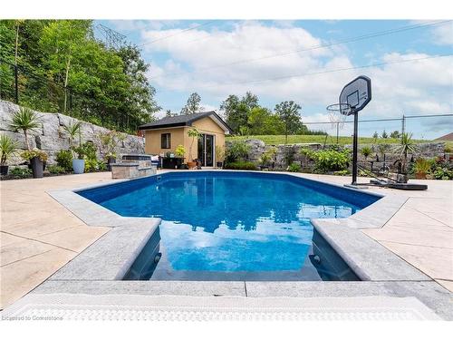 240 Cloverleaf Drive, Ancaster, ON - Outdoor With In Ground Pool With Backyard