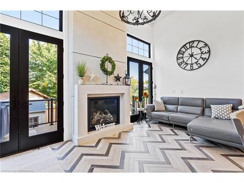 8 Stanmary Drive, St. Catharines, ON - Indoor Photo Showing Living Room With Fireplace