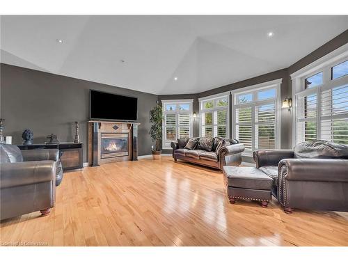 1291 Hwy 8, Stoney Creek, ON - Indoor Photo Showing Living Room With Fireplace