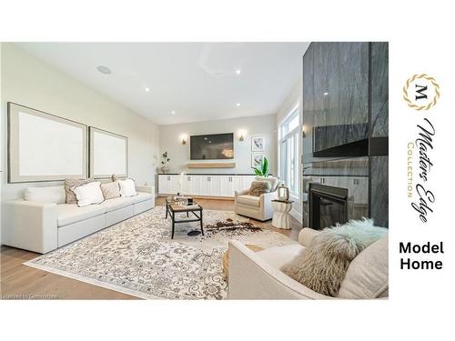 439 Masters Drive, Woodstock, ON - Indoor Photo Showing Living Room With Fireplace