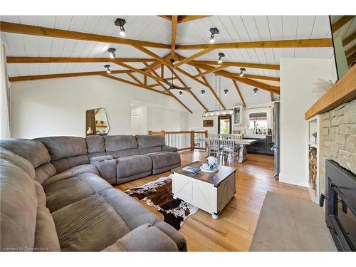 2411 Shurie Road, Smithville, ON - Indoor Photo Showing Living Room With Fireplace