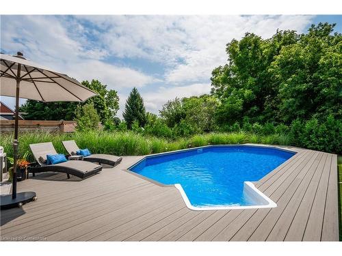 976 Danforth Avenue, Burlington, ON - Outdoor With Above Ground Pool With Deck Patio Veranda With Backyard