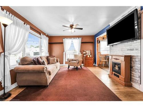 296 Julian Avenue, Hamilton, ON - Indoor Photo Showing Living Room With Fireplace