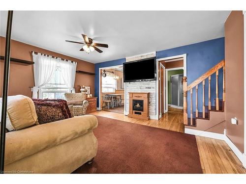 296 Julian Avenue, Hamilton, ON - Indoor Photo Showing Living Room With Fireplace