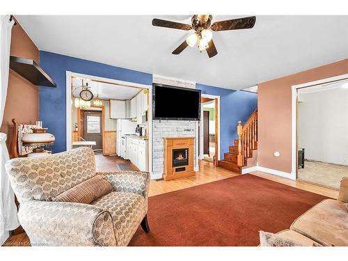 296 Julian Avenue, Hamilton, ON - Indoor Photo Showing Living Room With Fireplace