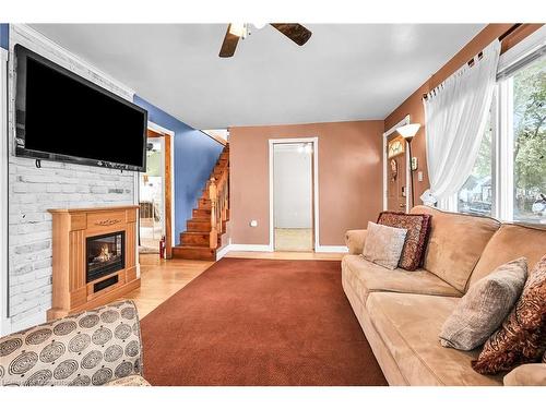 296 Julian Avenue, Hamilton, ON - Indoor Photo Showing Living Room With Fireplace