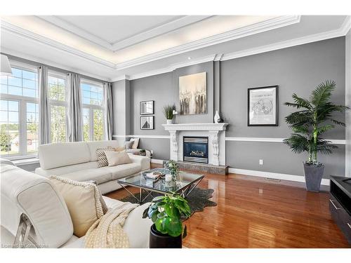 1340 Brant County #54 Highway, Caledonia, ON - Indoor Photo Showing Living Room With Fireplace