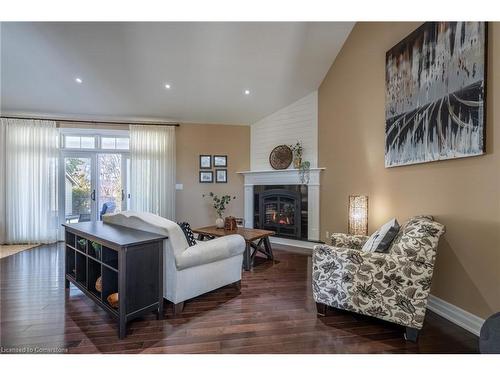 157 Terrence Park Drive, Hamilton, ON - Indoor Photo Showing Living Room With Fireplace