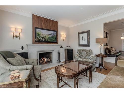 236 Donnelly Drive, Mississauga, ON - Indoor Photo Showing Living Room With Fireplace