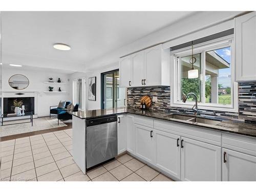 41 Highbury Drive, Stoney Creek, ON - Indoor Photo Showing Kitchen With Double Sink