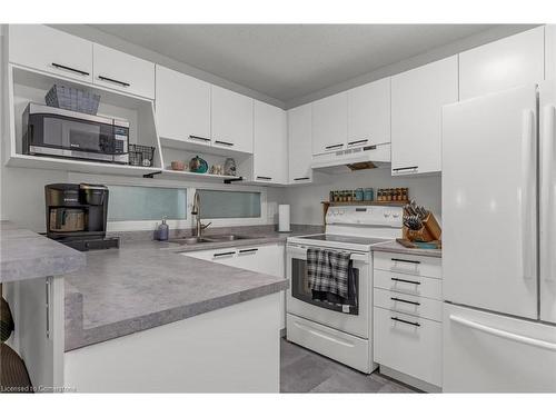 321-2040 Cleaver Avenue, Burlington, ON - Indoor Photo Showing Kitchen With Double Sink