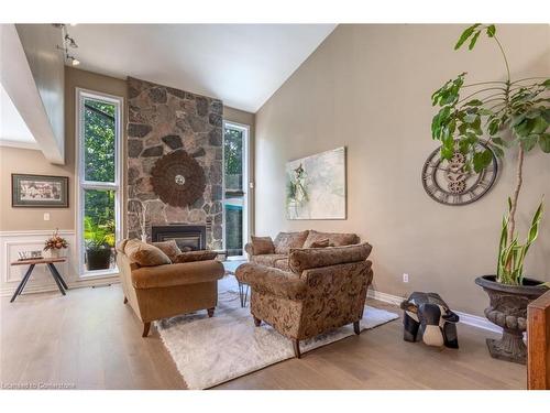 1351 Hazelton Boulevard, Burlington, ON - Indoor Photo Showing Living Room With Fireplace