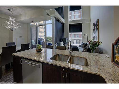 304-1940 Ironstone Drive, Burlington, ON - Indoor Photo Showing Kitchen With Double Sink