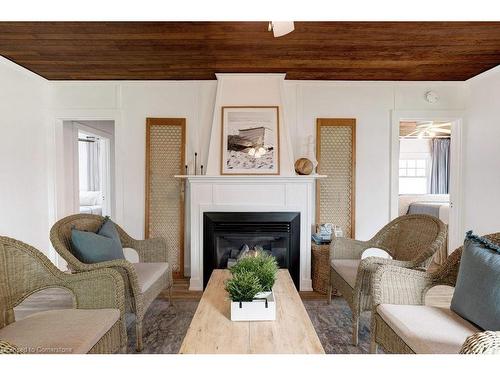 241 Beechwood Avenue, Crystal Beach, ON - Indoor Photo Showing Living Room With Fireplace