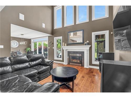 34 Penfold Court, Mount Hope, ON - Indoor Photo Showing Living Room With Fireplace