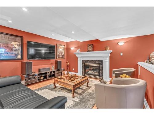 34 Penfold Court, Mount Hope, ON - Indoor Photo Showing Living Room With Fireplace