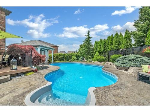 34 Penfold Court, Mount Hope, ON - Outdoor With In Ground Pool With Deck Patio Veranda With Backyard