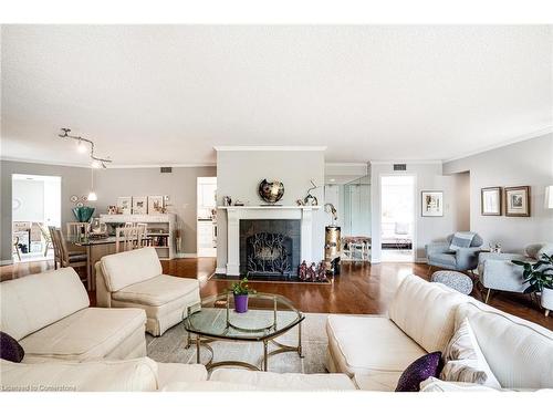 Ph2-150 Wilson Street W, Hamilton, ON - Indoor Photo Showing Living Room With Fireplace