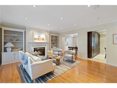 126 Brant Street, Oakville, ON - Indoor Photo Showing Living Room With Fireplace